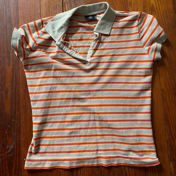 Striped, collared pullover - Picture 1 of 3